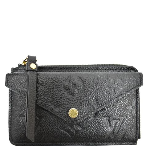 louis vuitton empreinte recto verso card holder black